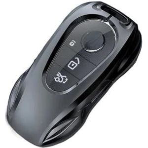 Sleutelbehuizing Zinklegering Zilver Autosleutel Geval Keyless Cover Sleutel Shell Auto Accessoires Voor C E-Klasse GLC GLA GLB GLS A200 C200 Autosleutelhoesje(C2)