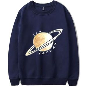 IZGVLELIHN SZA Trainingspakken Saturn Merch Mannen Dames Mode Sweatshirts Jongens Meisjes Casual Lange Mouw Shirts XXS-4XL, Blauw, 4XL