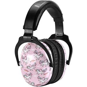 ZOHAN 030 Gehoorbescherming voor kinderen, hoofdtelefoon voor kinderen met autisme, passieve oorbescherming voor basisscholieren, verstelbare oorbeschermers voor concert, eenhoorn
