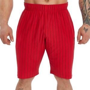BIG SM SPORTSWEAR MUSCLEWEAR Shorts Capri Bermuda Sportbroek Bodybuilding 1519-RED, rood, S