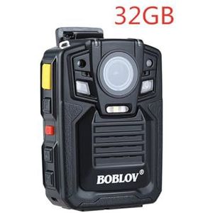 Lichaamscamera HD66-02 64 GB HD 1296 P Body Camera Wearable 2.0 LCD Politie Mini Camera Video Recorder Mini Body Cam bodycam met audio en video(32GB)