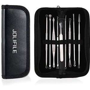 JOLIFILE 9 stuks mee-eterverwijderaar, pincet voor acne, puistjes, verwijdert mee-eters en mee-eters