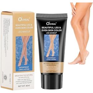 2 stuks waterdichte make-up voor de benen, zonder overdracht, waterdichte crème voor spataderen, medium gouden make-up (#02)