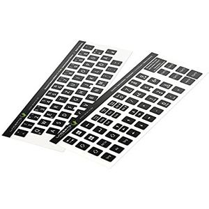 Lacerto® | 11x13mm - Duitse stickerset voor PC & laptop toetsenborden incl. extra toetsen & numeriek blok | kleur: zwart