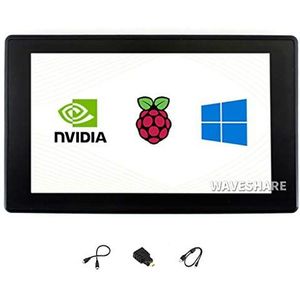 Waveshare 7 inch HDMI LCD (H) (met case) 1024x600 Monitor IPS Capacitief Touch Screen Display met gehard glas Cover Ondersteunt Populaire Mini PC Raspberry Pi Jetson Nano BeagleBone Black Banana Pi