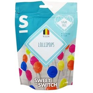 SWEET-SWITCH® - 12 x 100 g - Lollipopland - Fruit Lollipops - 144 Lollies - Lolly - Snoep - Fruit - Suikervrij - Glutenvrij - Vetvrij