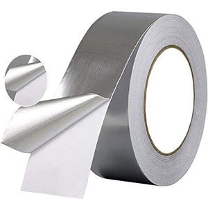 Zelfklevende plakband, aluminiumband, hittebestendig, waterdicht, aluminium plakband, aluminium plakband, aluminium tape voor het afdichten of isoleren, 30 mm x 30 m (1 rol, zilver)