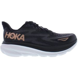 HOKA ONE ONE Clifton 9 Womens Schoenen, Zwart/Rose Goud, 7.5