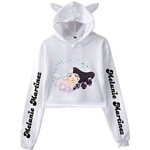 nuannuan Melanie Martinez Bunny Ears Cropped Hoodie en Velvet Warm Pullover Sweatshirt Jongens / Meisjes Street Sportpak Unisex Harajuku Casual Wear XXS-XXL