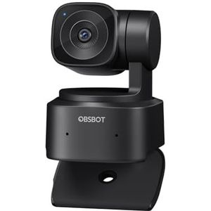 OBSBOT Tiny SE 1080P 100FPS Webcam voor PC, AI Tracking PTZ Streaming Camera met 1/2,8"" Sensor, Gebarenbediening, Dual ISO, Staggered HDR, Webcam voor Mac, Laptop, Tablet, Vergaderingen, Gaming, enz.