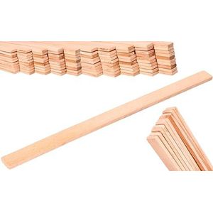 ToolSpace 100x Houten verfroerstaaf - 300 mm - Natuurlijke en duurzame houten roerstaaf voor diverse verfsoorten, vernissen, beitsen - Ergonomische handgreep - gemakkelijk mengen