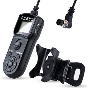 JJC Multifunctionele Timerafstandsbediening met Statiefhouder Klem voor Nikon Z9 Z8 D850 D810 D800 D700 D500 D5 D4s D4 D3x D3s D300s D300 D200 D3 D2Xs D2x D2H D1 Vervangt Nikon MC-30 MC-36