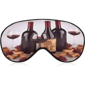 Oogmasker, rode wijn bedrukt slapende oogmasker,Nachtoogmasker, verduisterende slapende oogmasker, reizen oogmasker