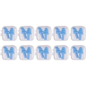 Waterdichte siliconen oordopjes ruisonderdrukking slapen en zwemmen oordopjes herbruikbare comfortabele gehoorbescherming oordopjes (10 paar (20 stuks)