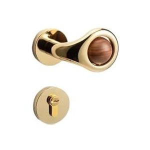 Deurslot Binnen Stille Slot Roterende Deurgreep Hardware (D Goud)