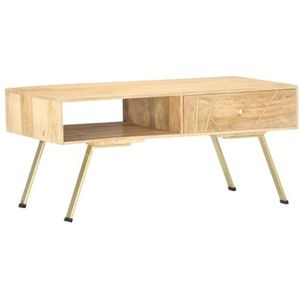 AJJHUUKI Tafels Salontafel 95x50x42 cm Massief Mangohouten Meubels