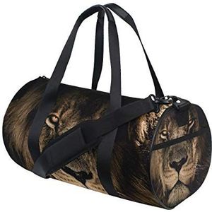 AJINGA Lion King Travel Duffle Bag Sport Bagage met rugzak riemen voor sportschool