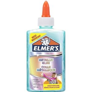 Elmer's Metallic PVA-lijm | Teal | 147 ml | Wasbaar & Kindvriendelijk | Geweldig voor het maken van slijm | Wasbaar & Kindvriendelijk | 1 Count
