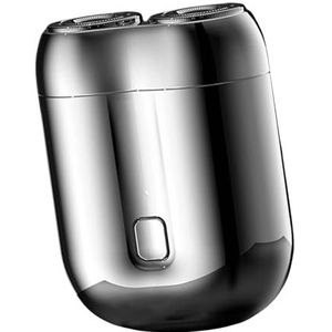 Elektrisch scheerapparaat voor heren, draadloos, elektrisch scheerapparaat voor heren, dubbele kop roterend scheerapparaat 2024, waterdicht storm-gezichtsscheerapparaat voor droog gebruik en tas