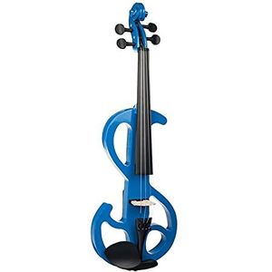 Fiddle Full-size Viool Elektronische Viool 4/4 Esdoorn Body Fingerboard Snaarinstrument Met Case (Color : Blue)