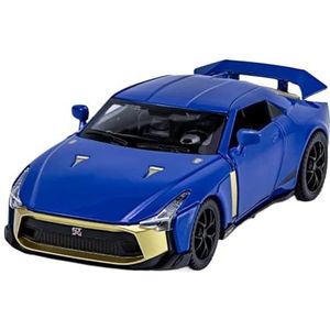 Schaal afgewerkte modelauto 1:32 Voor Nissan GTR GTR50 Legering Sportwagen Model Diecasts Metalen Racewagen Model Simulatie Miniatuurreplica-auto (Color : Blue)