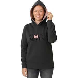 Disney Minnie Mouse hoodie voor dames hoodie sweatshirt pullover lange mouwen grijs, grijs, L