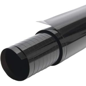 Kleurfolie voor de auto, 300 cm x 50 cm, zwarte autoruitfolie, zwart, autowagen, thuis, raam, glas, gebouw, getint, folie, rol, zijraam, zonne-energie, UV-bescherming (50 procent transparant)