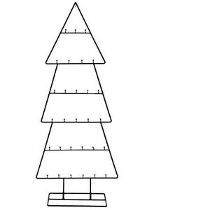 Spetebo Design metalen dennenboom voor siersieraden - 100 cm - decoratieve kerstboom dennenboom zwart