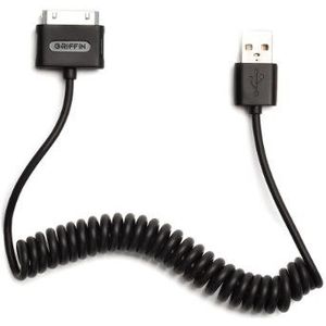Griffin USB naar Dock Connector Kabel voor iPod coiled