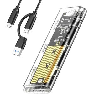 M.2 NVMe SSD Case USB-C Adapter - USB 3.1 Gen2 Externe harde schijf Case voor PCIe M-Key 2230/2242/2260/2280 met UASP