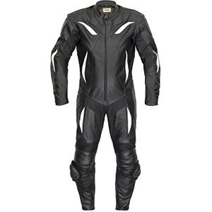 Belezza Leren pak eendelig motorpak Gr. 54 zwart wit
