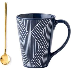 Ontbijt Melk Havermout Mok Keramische Koffiemokken Leuke Water Thee Kopjes Pompoen Met Lepel-850ml