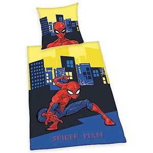 Herding Spiderman beddengoedset, kussensloop 80 x 80 cm, dekbedovertrek 135 x 200 cm, met soepel lopende ritssluiting, katoen