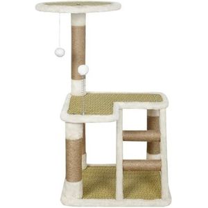 Kattenboom Kleine kattenboom for binnenkatten Moderne kattenactiviteitstoren met pluche rotanmat Krabplank for katten Krabpaal voor Binnenkatten