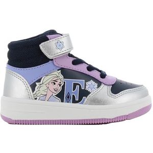 Disney Frozen gevoerde gymschoenen voor meisjes tot 8 jaar, winterschoenen voor kinderen met ijskoningin Elsa-motief, waterdicht en met klittenbandsluiting, ideaal voor natte of koude dagen, zilver,
