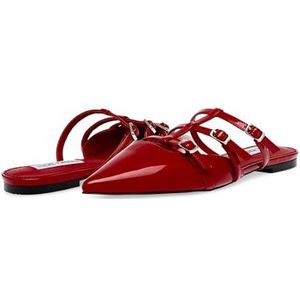 Steve Madden Shatter Mule voor dames, Rood Patent, 41 EU