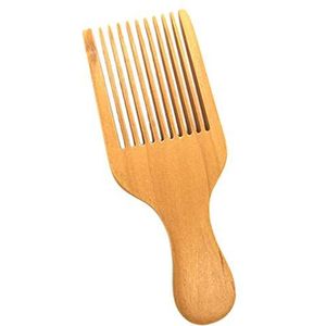 Natuurlijke Houten Afro Haar Pick Lift Haar Kam Massage Ontwarrende Houten Kam