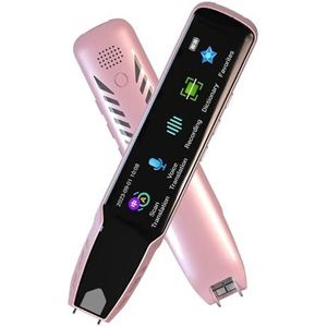 Smart Voice Scan Vertaler Pen Realtime multifunctionele taalvertaling Zakenreizen in het buitenland Woordenboekpen Snelle reactie(Pink)