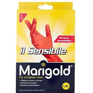 Marigold 145679 Handschoen De gevoelige, Minimale Dikte, Pluche Katoen Lange Mouw met Rim frenagocce Scheurbestendig