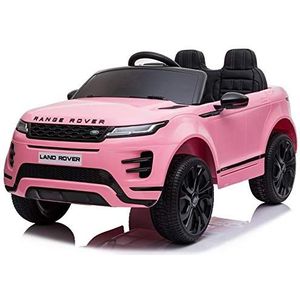 INDALCHESS Land Rover Evoque Elektrische auto voor kinderen, 12 V, 4 motoren, rubberen wielen, zitting van leer