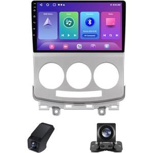 Autoradio geldt voor Mazda 5 2 CR 2005-2010,9 inch Touchscreen Navi met Wireless Carplay Android Auto 2 DIN Radio Android Bluetooth DSP/RDS+Achteruitrijcamera/Stuurwielbediening(C10)