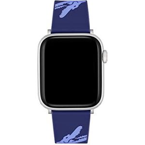 Lacoste Apple Watch Siliconen Band Unisex, Kleur: Blauw (Model: 2050017), Blauw, Large, Modern