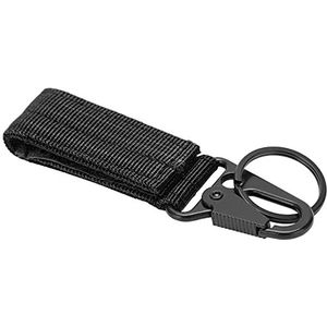 Molle Key Clip, Duty Belt Key Holder, Belt Key Clip, Outdoor Belt Hanging Sleutelhanger Carabiner Hook and Loop Strap Sleutelhanger Clip Gesp Hanger (Color : Black)