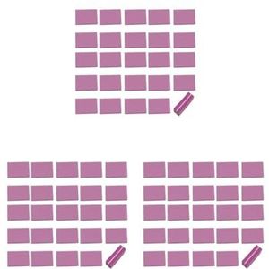 3 set 50 Stuks Mini Buffing Bestanden Blok Dubbelzijdige Manicure Multi-color Nail Art Slijpen Polijsten Buffer Gereedschap Rose, Rose rood