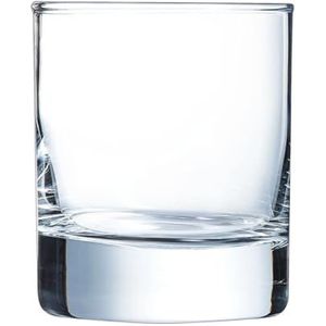 Arcoroc, Islande, whiskyglas, zonder vulstreep, 6 stuks 200ml transparant