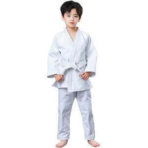 Taekwondo krijger kostuum Judo Gi Enkelvoudig Geweven for Wedstrijd Of Training Met Riem Unisex Multicolor Meerdere Maten(Ivory,90)