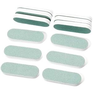 Spons Nagelbuffer Blokken, Pack van 5/10/20 stuks Nail Buffer Block Wit Groen 6x2x0,7cm Wasbaar voor Manicure Pedicure (10 stuks)