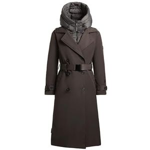 khujo Elena dames winterjas zwart streetwear, grafietgrijs, XS