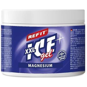 REFIT® Ice Gel Magnesium XXL 500 ml – Extra Verkoelende Gel – Verfrissende combinatie van magnesium, menthol en kamfer voor vermoeide lichaamsdelen – Massageverzorging na sport,werk of een actieve dag
