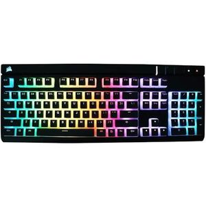 QPSJXN Pudding keycapset met mechanische toetsenborden zoals K70 Lux Straf K65 RGB K63 met MX-schakelaar (137 keycaps, zwart)